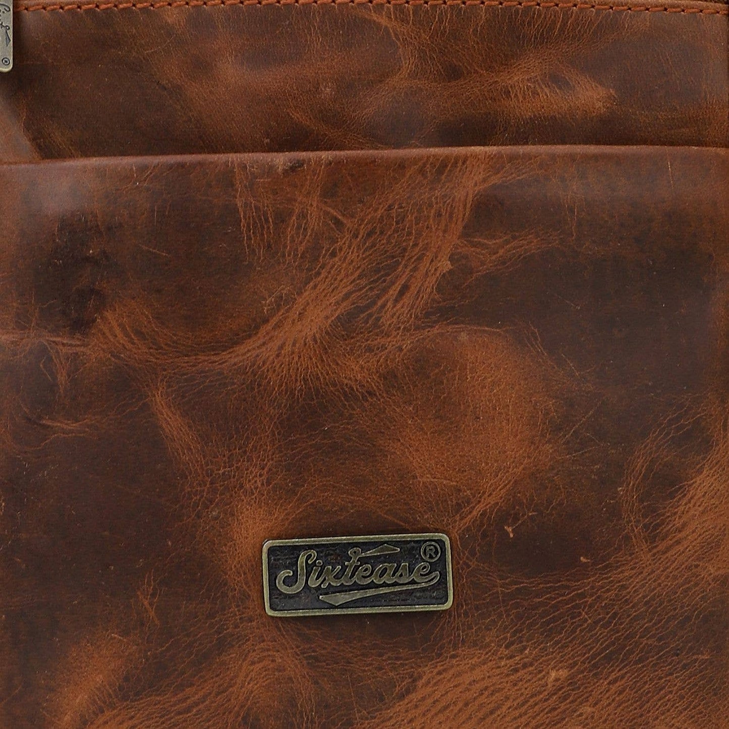 Rustic Genuine Leather Chestnut Crossbody