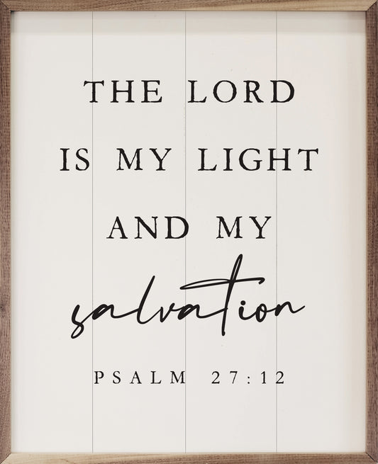 The Lord Is My Light Psalm 27:12 White image 0