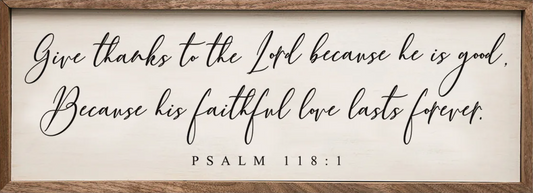 Give Thanks To The Lord Psalm 118:1 White image 0