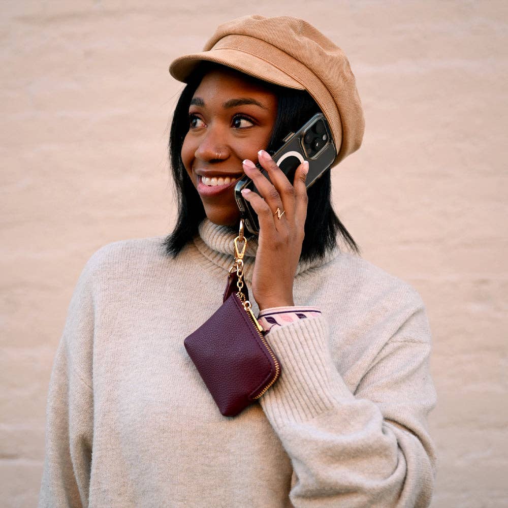 Clip & Go Strap w/RFID Pouch Leaf Pattern