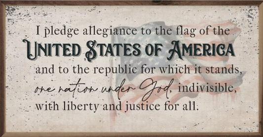 Distressed Pledge Allegiance Flag image 0
