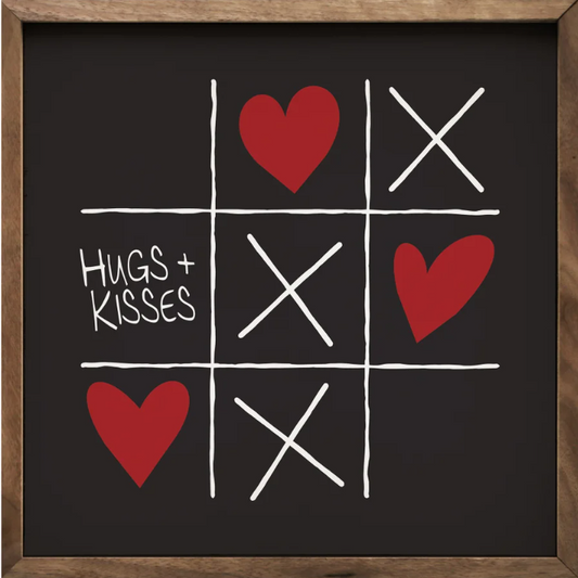Hugs And Kisses Tic Tac Toe Black image 0
