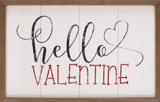 Hello Valentine Heart White image 0