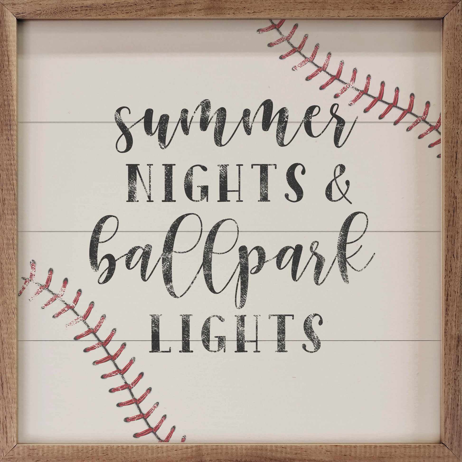 Summer Nights And Ballpark Lights White image 0
