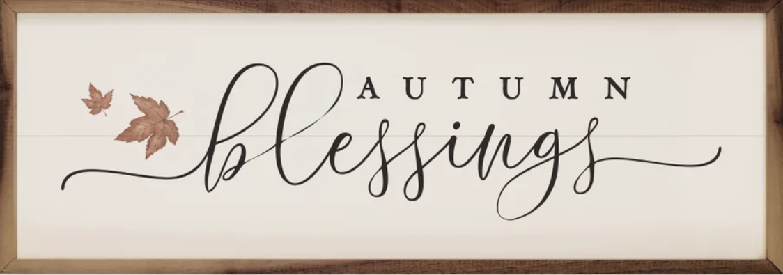 Autumn Blessings Leaves White image 0