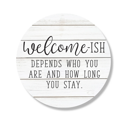 Welcome-ish Whitewash Circle image 0