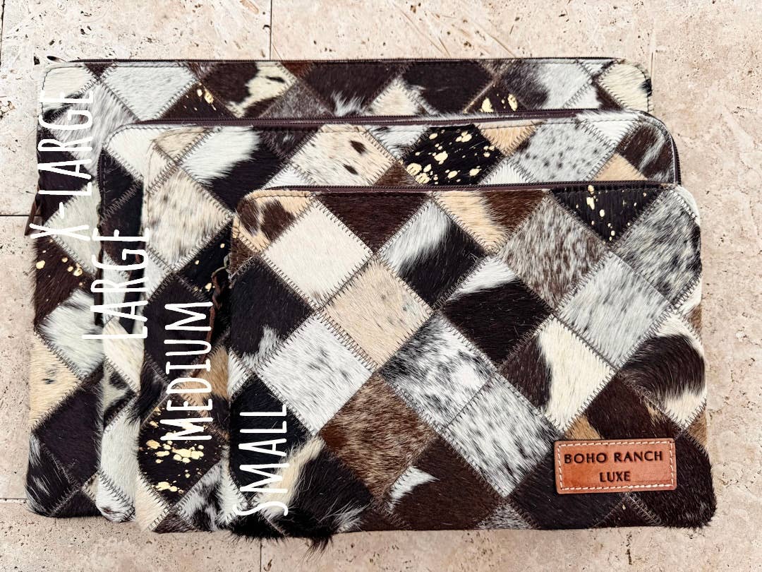 BOHO LUXE Laptop Sleeve Hair-on Cowhide