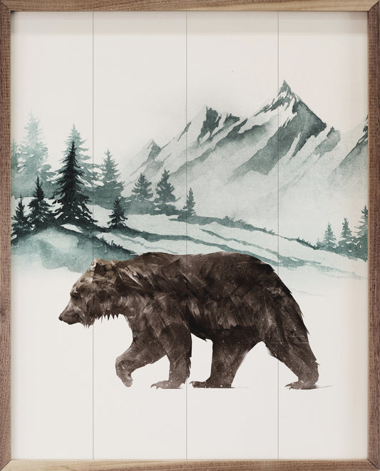 Watercolor Mountain Bear image 0