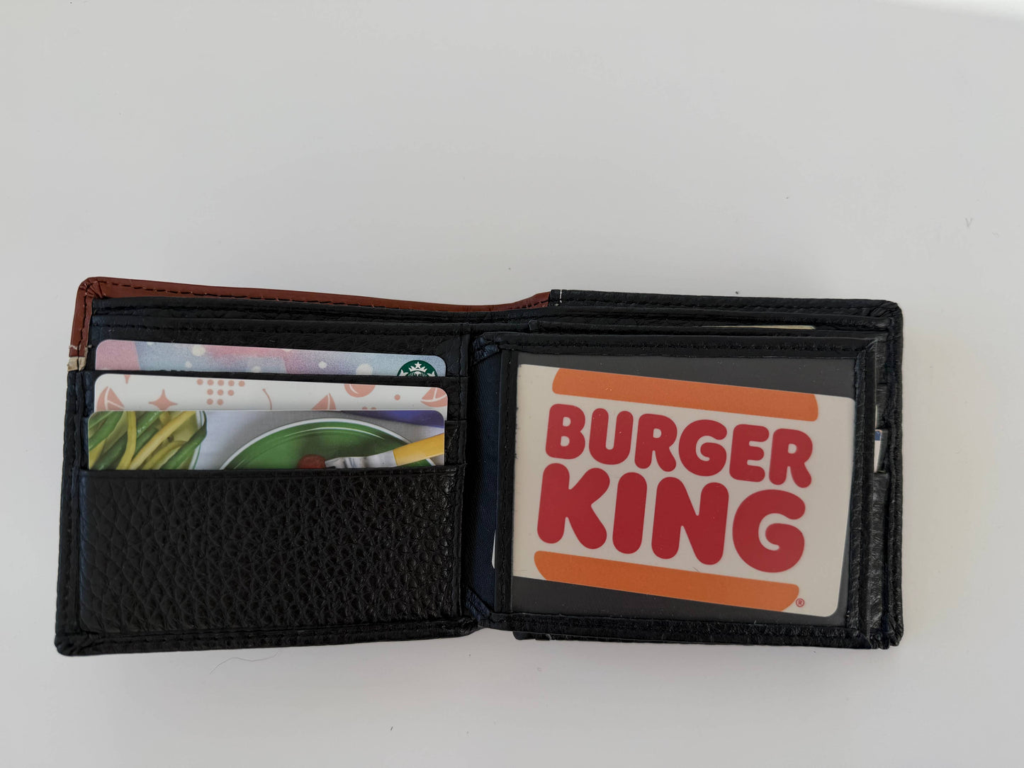 Leather Billfold Bifold Wallet with Zippered Pocket