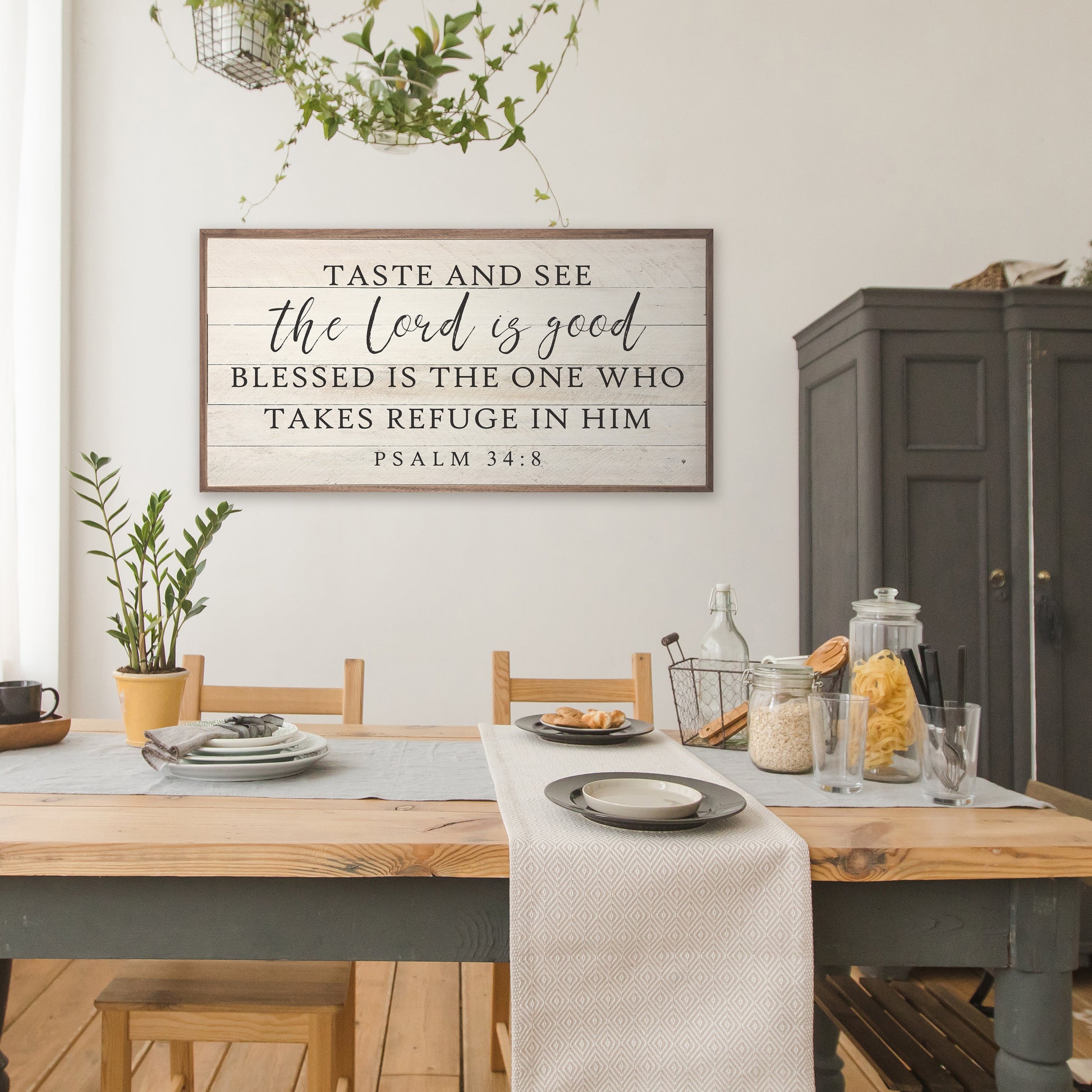 The Lord Is Good Psalm 34:8 Whitewash image 1