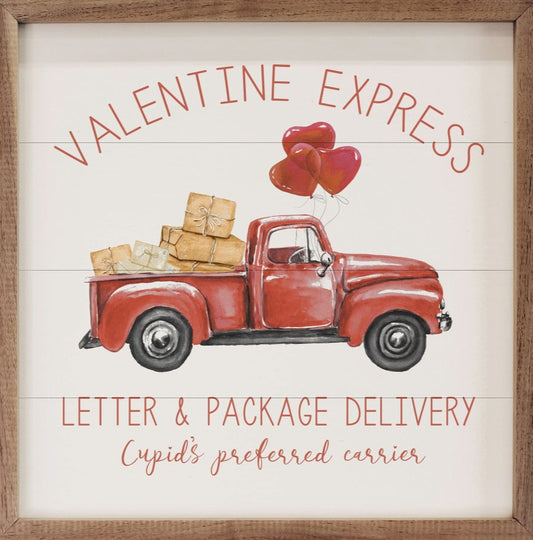Valentine Express Red Truck White image 0
