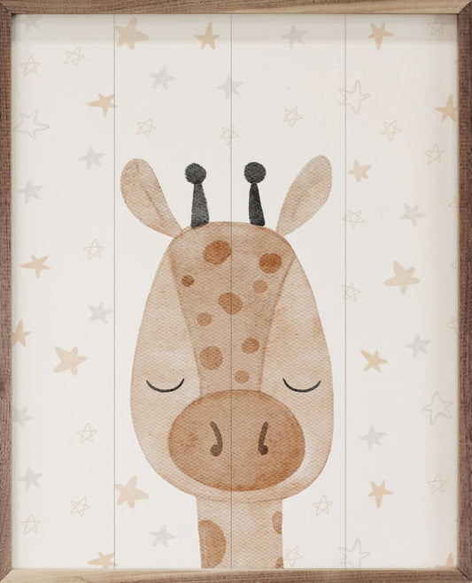 Boho Watercolor Giraffe Face By Allure Art image 0