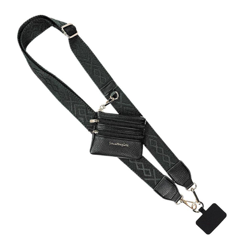 Clip & Go Strap w/Zippered Pouch Classic: Black