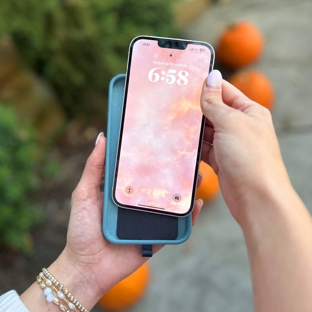 Clip & Go Ice Chain with Pouch: Purple Chain with Purple Pouch