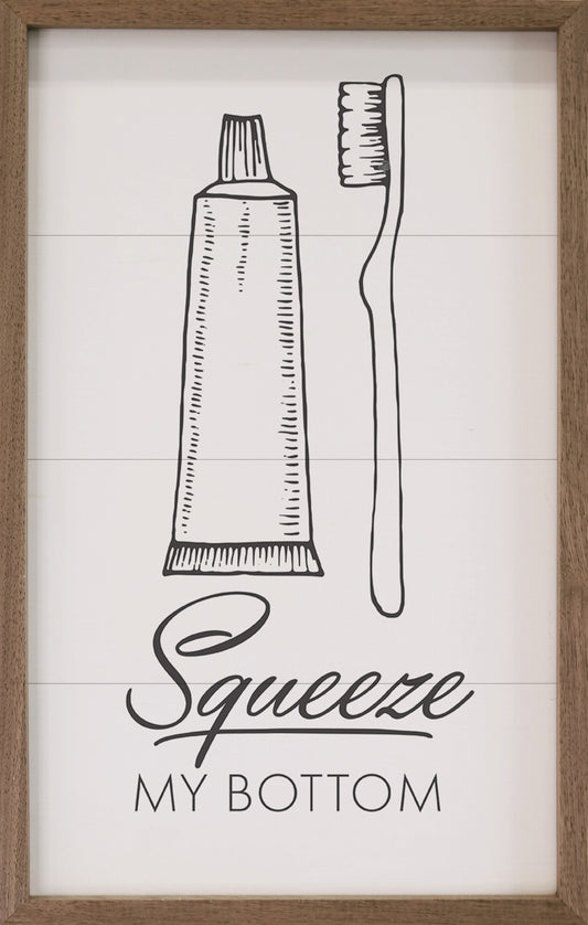 Squeeze My Bottom Toothpaste Toothbrush White image 0