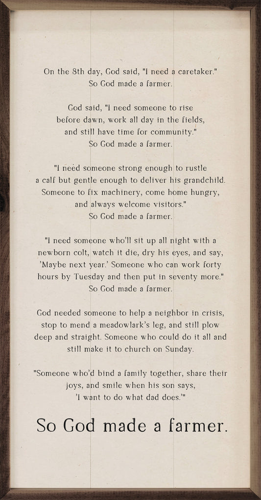 So God Made A Farmer Speech White