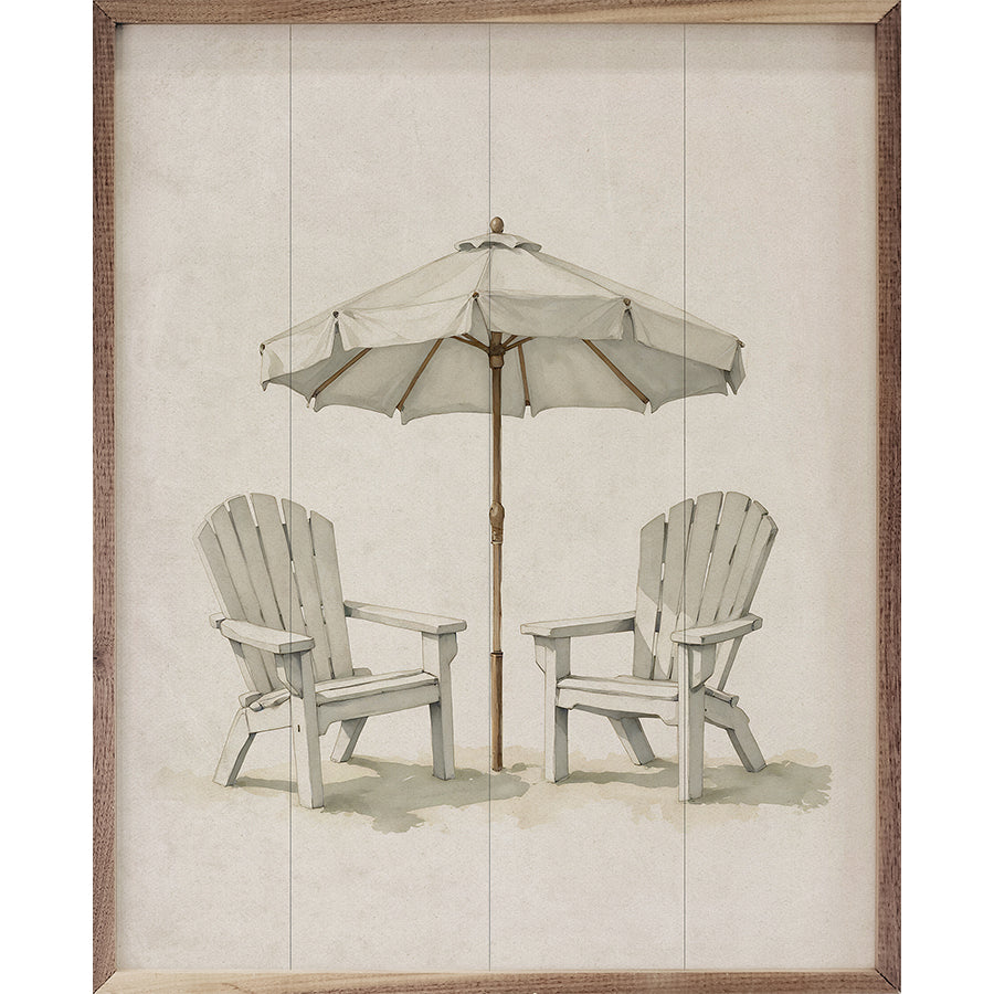 Two Chairs And Umbrella