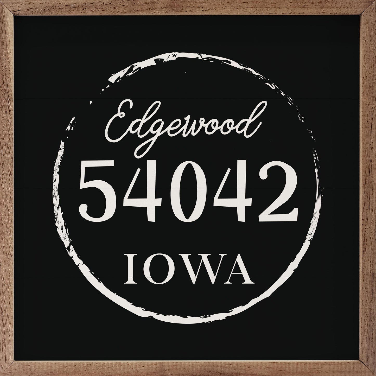Personalized Vintage Circle City State Zip