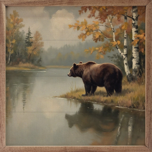 Brown Bear at Mountain Lake