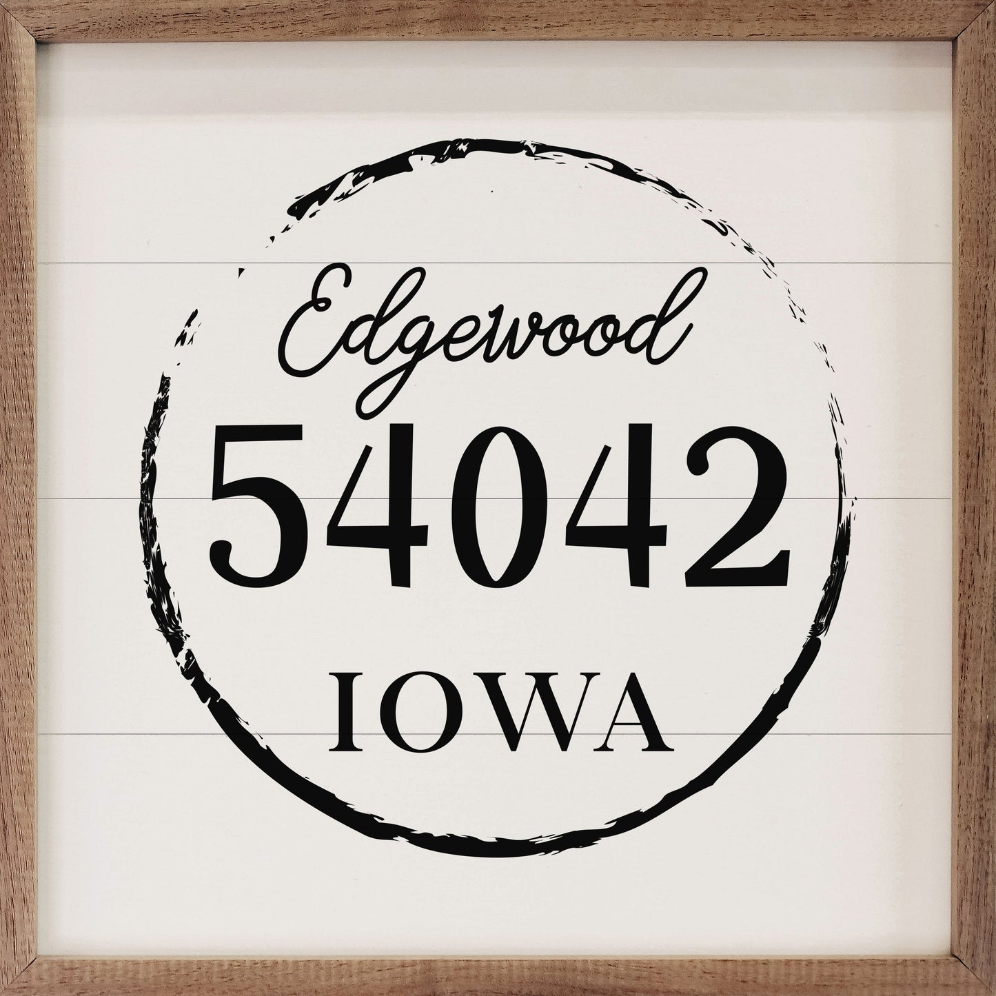 Personalized Vintage Circle City State Zip