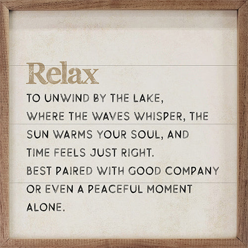 Relax At The Lake Definition