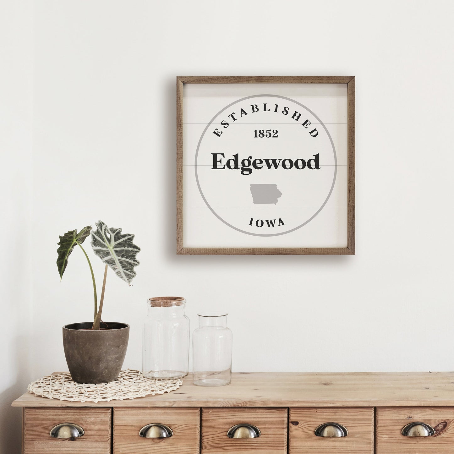 Established Circle Personalized City State Zip White