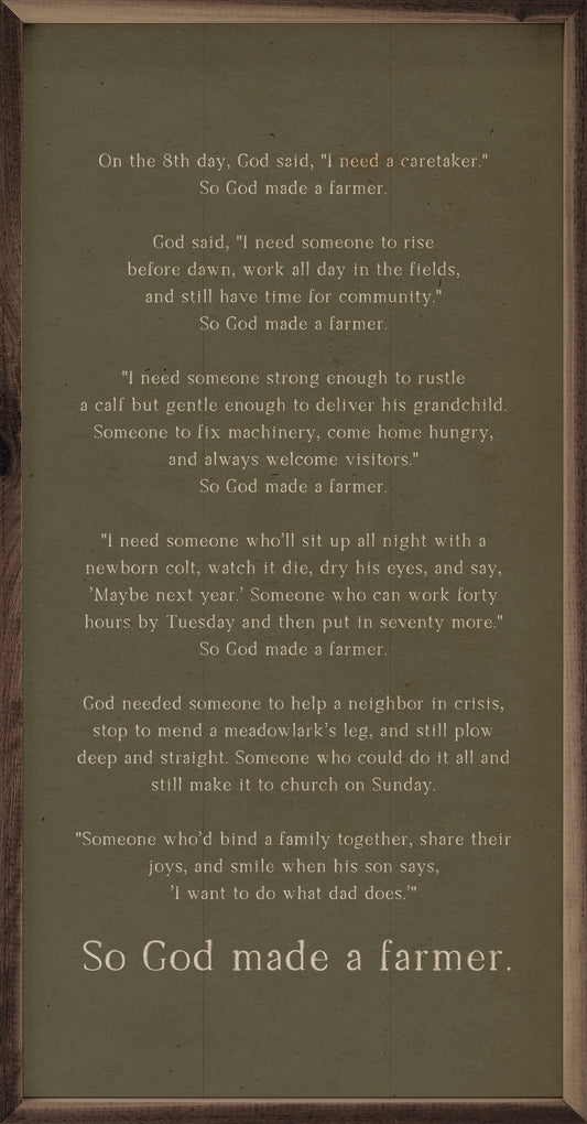 So God Made A Farmer Speech Green
