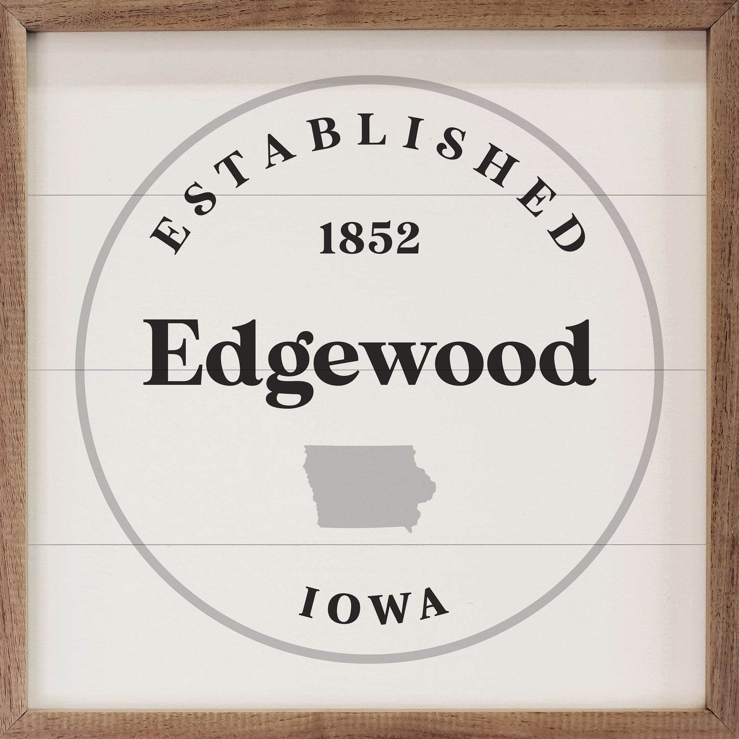 Established Circle Personalized City State Zip White