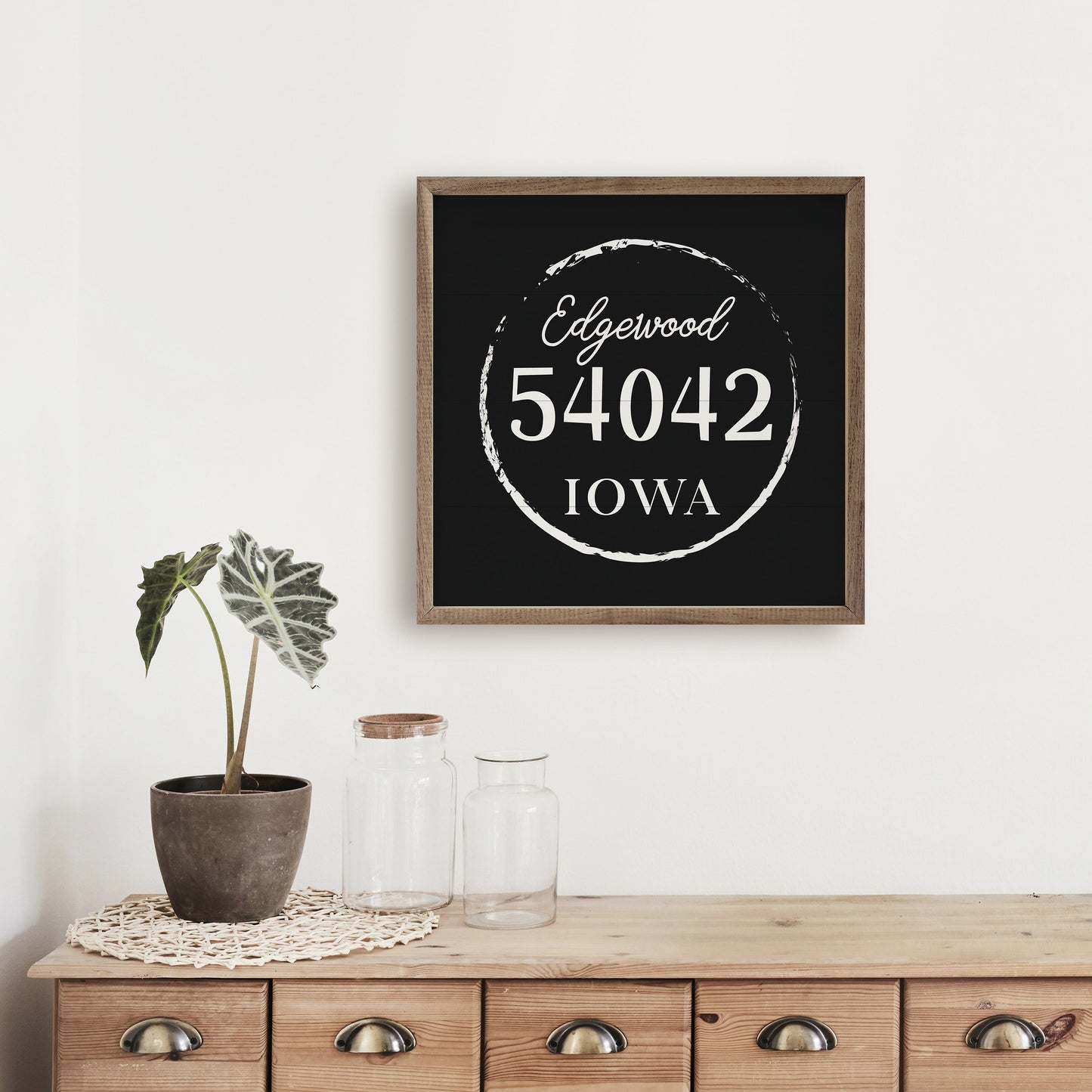 Personalized Vintage Circle City State Zip
