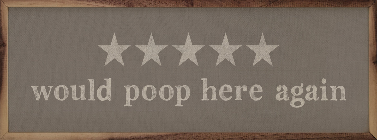 Would Poop Here Again