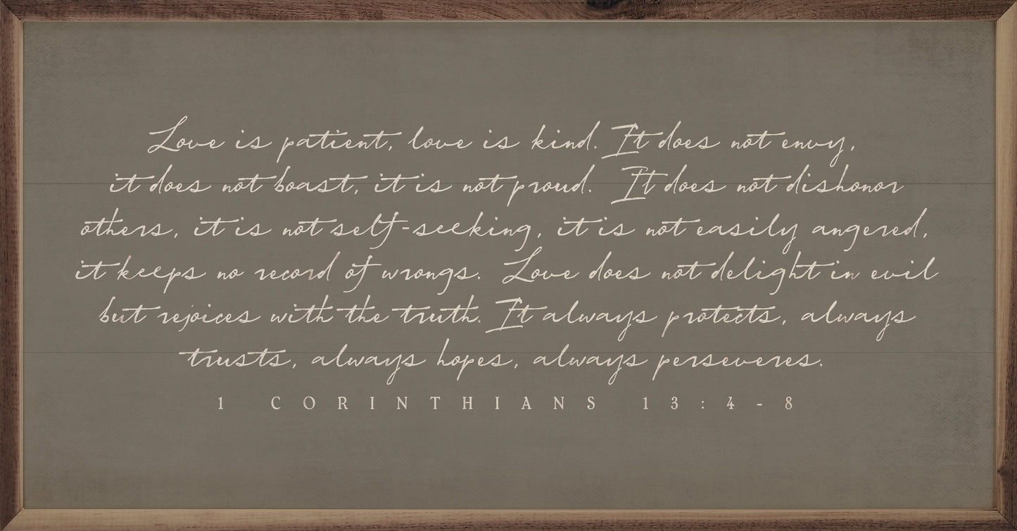 Love Is Patient Corinthians