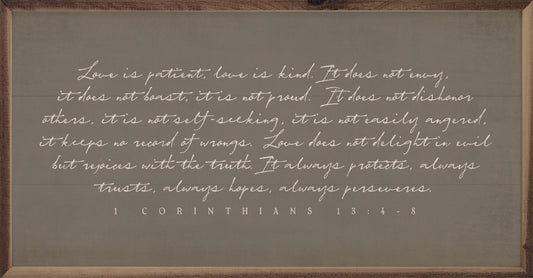 Love Is Patient Corinthians