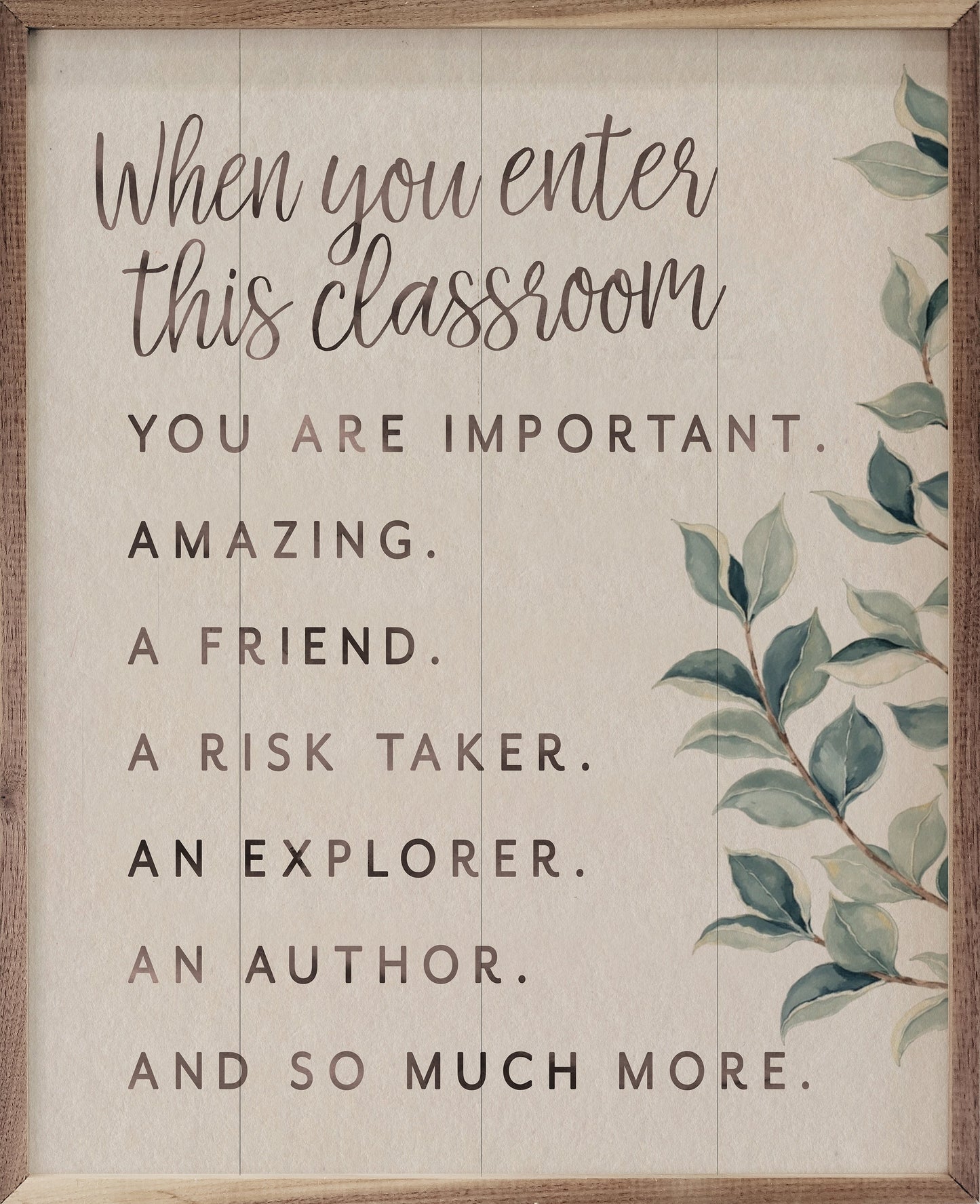 When You Enter This Classroom