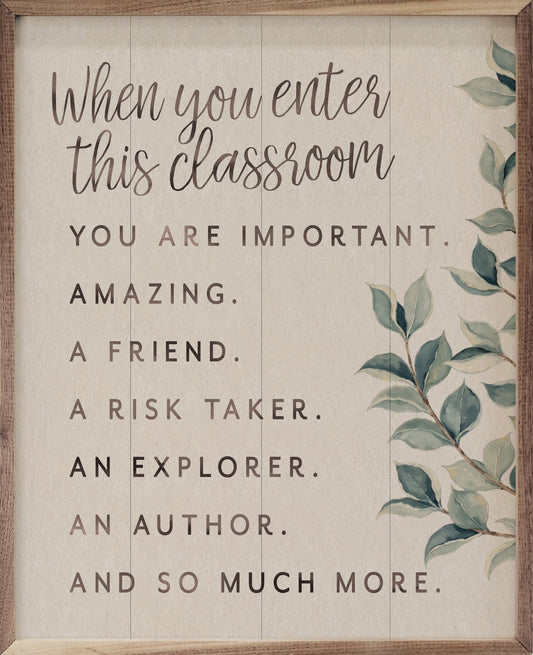 When You Enter This Classroom