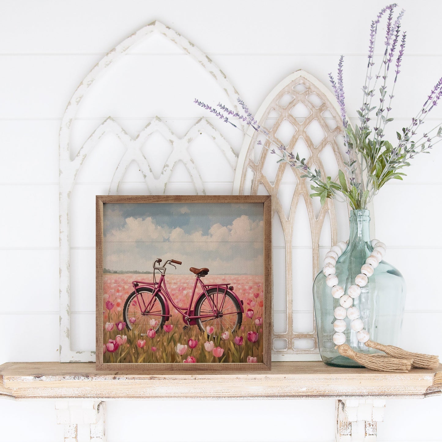 Bike In Tulip Field Back