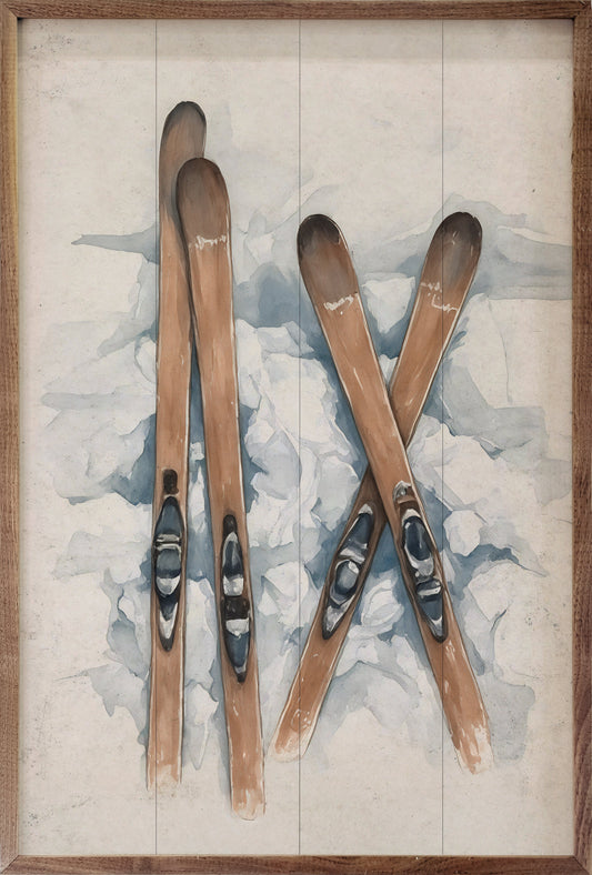 Pair Of Skis In The Snow