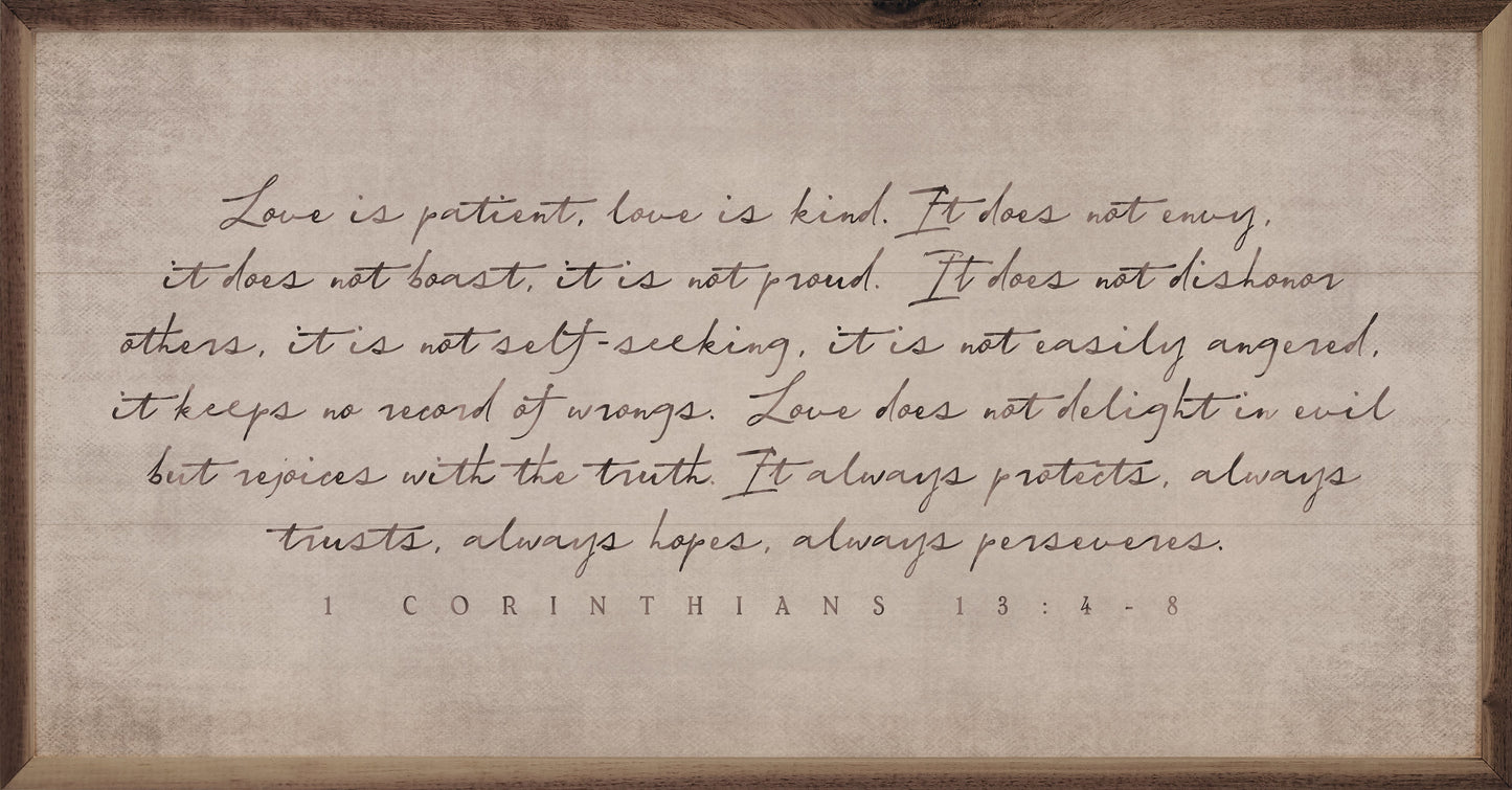 Love Is Patient Corinthians