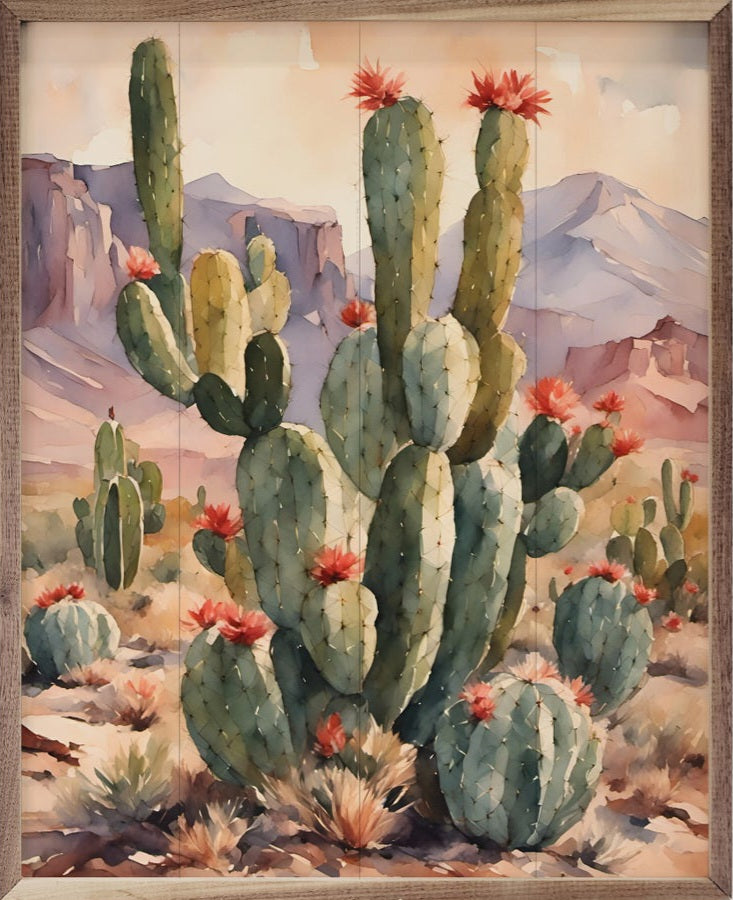 Cacti With Mountains image 0