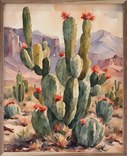 Cacti With Mountains image 0