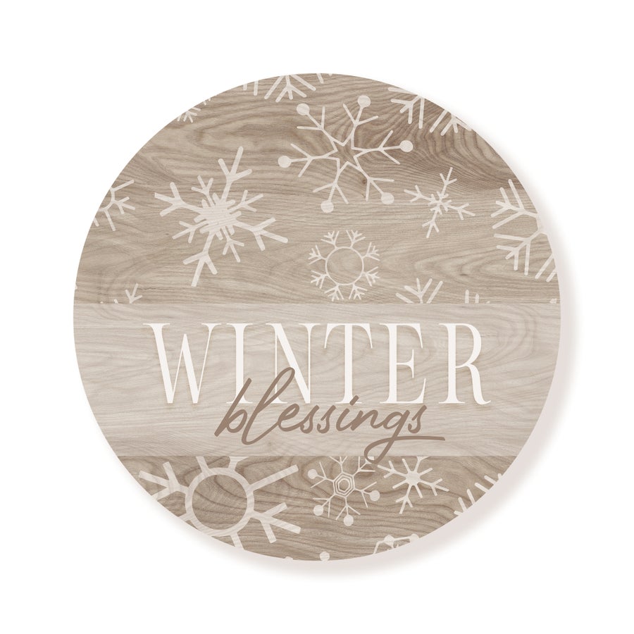 Winter Blessings Snowflakes Circle image 0