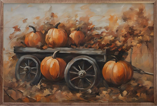 Pumpkins On Wagon image 0