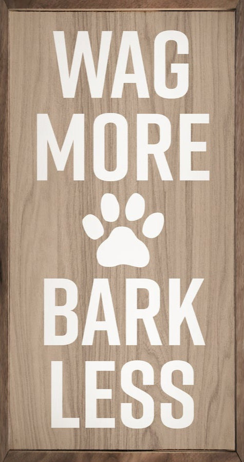 Wag More Bark Less Paw Whitewash image 0