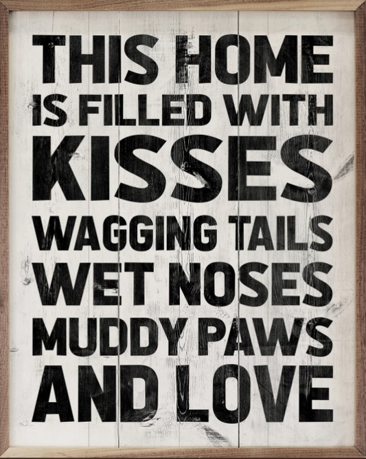 Kisses Wagging Tails Wet Noses Muddy Paws Whitewash image 0