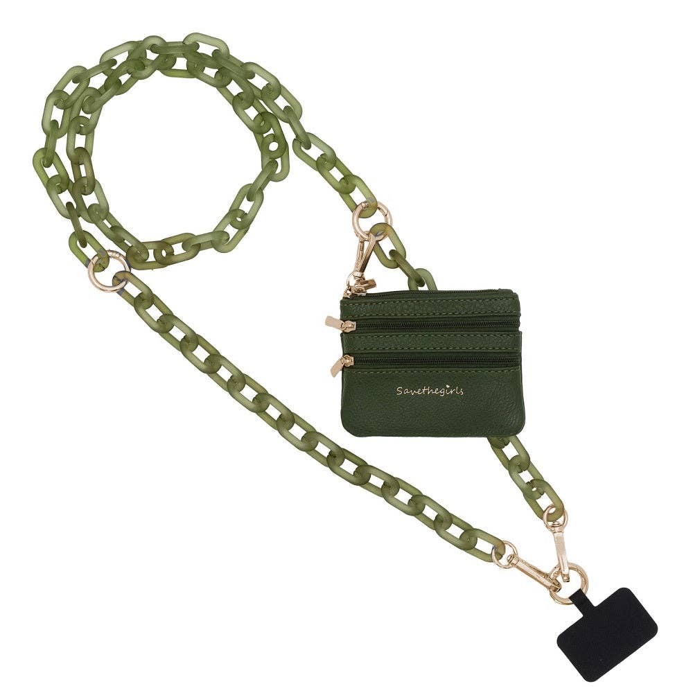 Clip & Go Ice Chain with Pouch: Rainbow - Pink Pouch