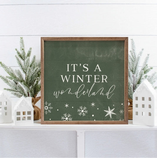 It's A Winter Wonderland Snowflakes Green image 0