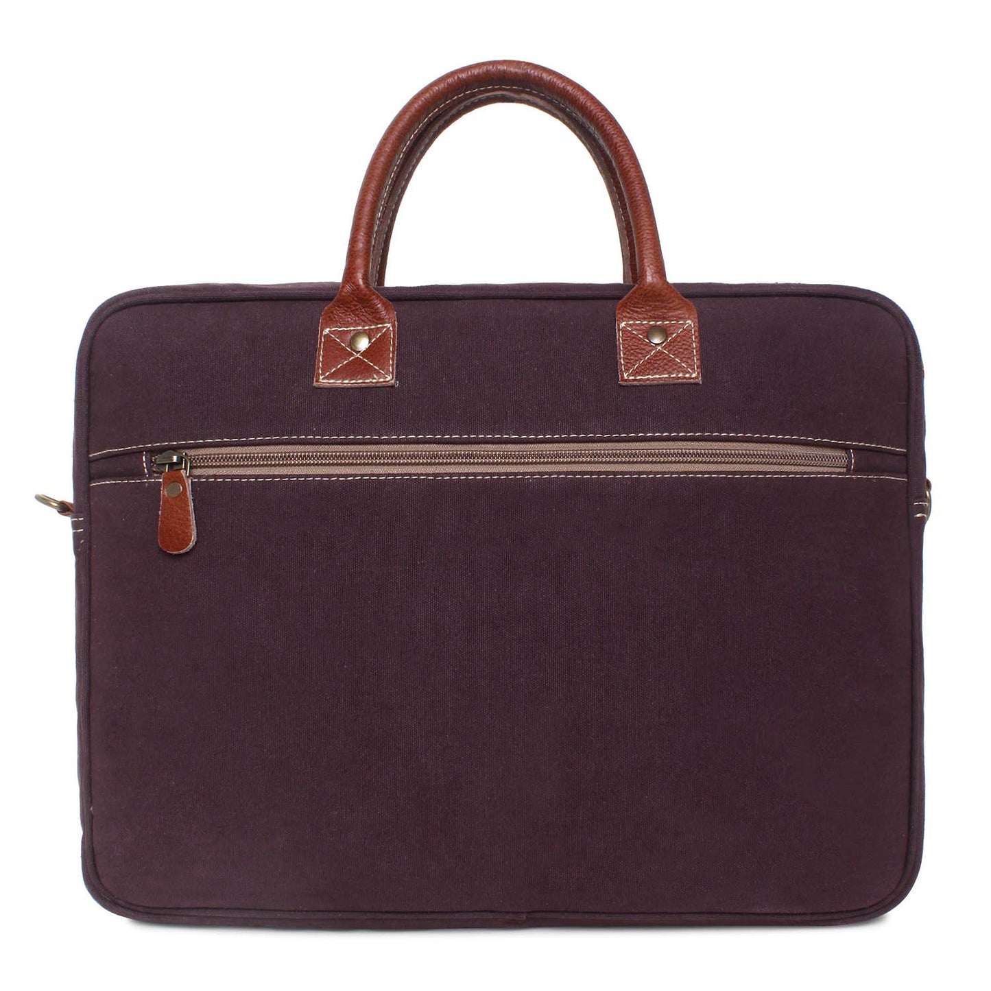 Floral Up-cycled Canvas & Leather Laptop Bag