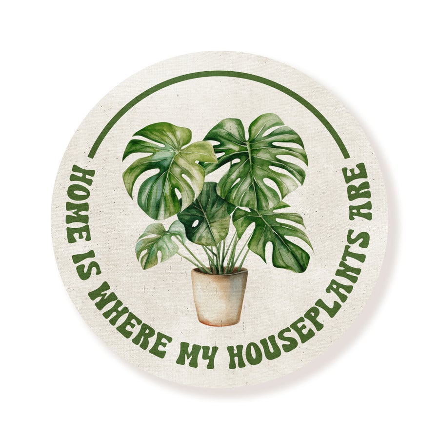 My Houseplants Whitewash Circle image 0
