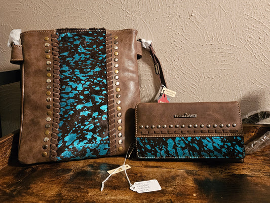 Trinity Ranch Hair-On Leather Concealed Carry Crossbody Purse image 0