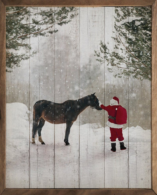 Santa With Horse image 0