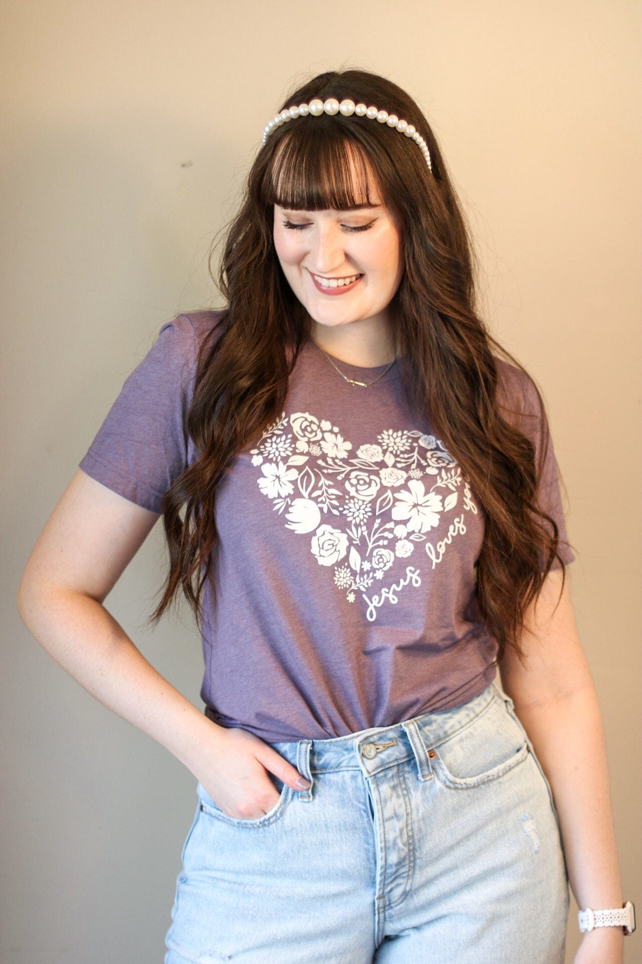 Floral Heart Jesus Loves You Unisex Shirt